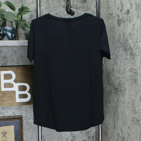 NWT Cuddl Duds Short Sleeve T-Shirt XS Black - Picture 3 of 5